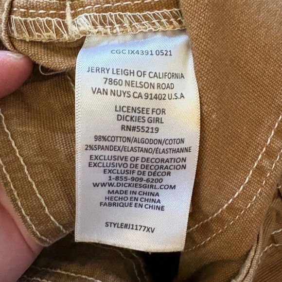 Dickies Skinny Fit Cargo Pants Women's Size 7/28 Red Duck Khaki - Picture 6 of 9